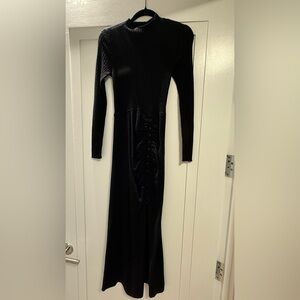 Sandro Black Long Sleeve Dress